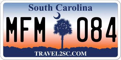SC license plate MFM084