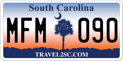 SC license plate MFM090