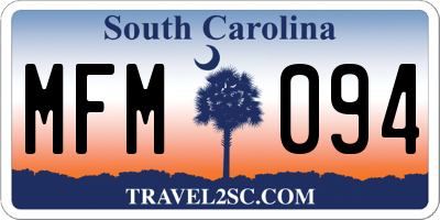 SC license plate MFM094