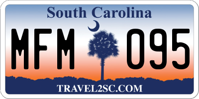 SC license plate MFM095