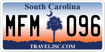 SC license plate MFM096