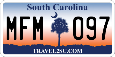 SC license plate MFM097
