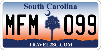 SC license plate MFM099