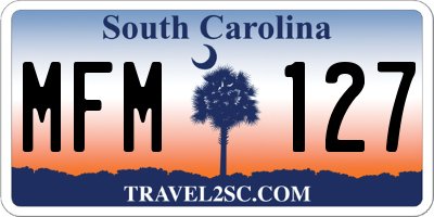 SC license plate MFM127