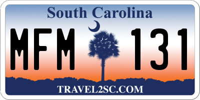 SC license plate MFM131