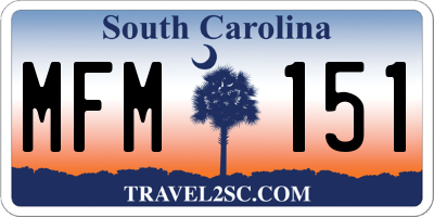 SC license plate MFM151