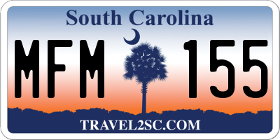 SC license plate MFM155