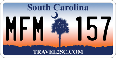 SC license plate MFM157