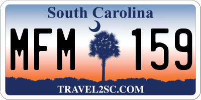 SC license plate MFM159