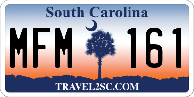 SC license plate MFM161
