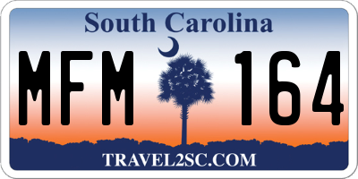 SC license plate MFM164