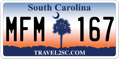 SC license plate MFM167