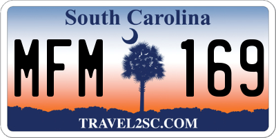 SC license plate MFM169