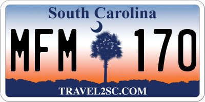 SC license plate MFM170