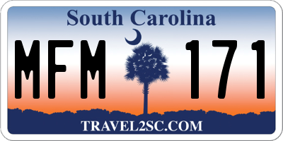 SC license plate MFM171