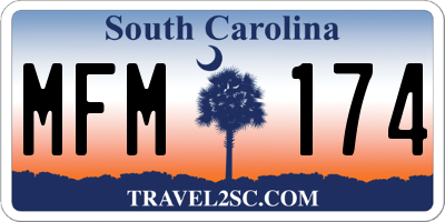SC license plate MFM174