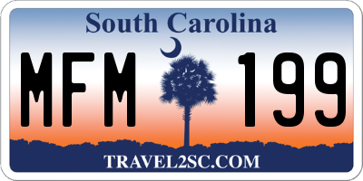 SC license plate MFM199