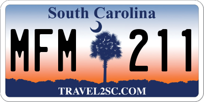 SC license plate MFM211
