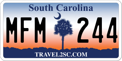 SC license plate MFM244