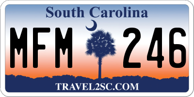 SC license plate MFM246