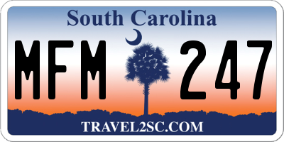 SC license plate MFM247