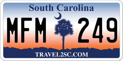 SC license plate MFM249
