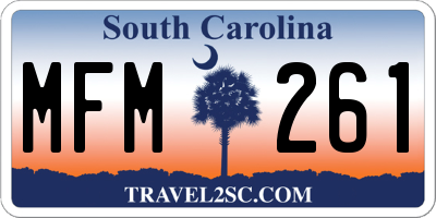 SC license plate MFM261