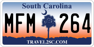 SC license plate MFM264