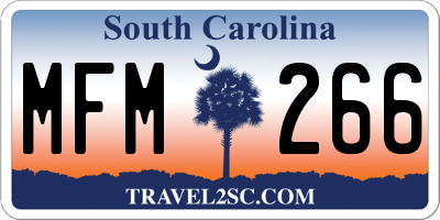 SC license plate MFM266