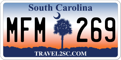 SC license plate MFM269