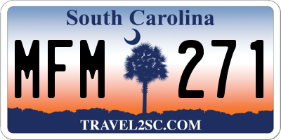 SC license plate MFM271