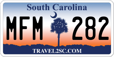 SC license plate MFM282