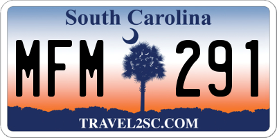 SC license plate MFM291