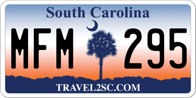 SC license plate MFM295
