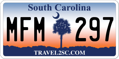 SC license plate MFM297