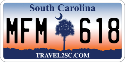 SC license plate MFM618
