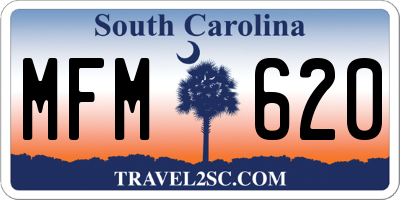 SC license plate MFM620