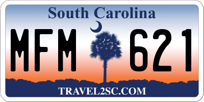 SC license plate MFM621