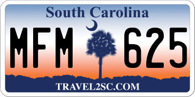 SC license plate MFM625