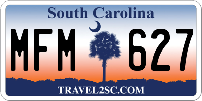SC license plate MFM627