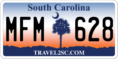 SC license plate MFM628