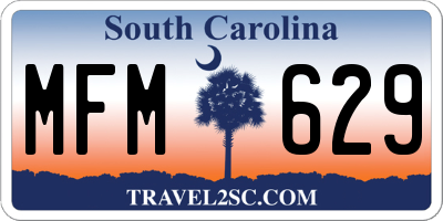 SC license plate MFM629