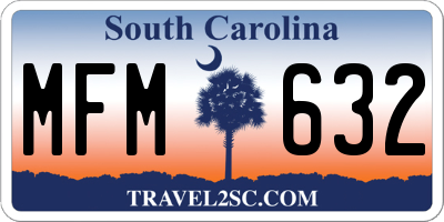 SC license plate MFM632