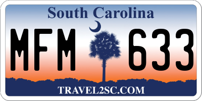 SC license plate MFM633