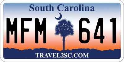 SC license plate MFM641
