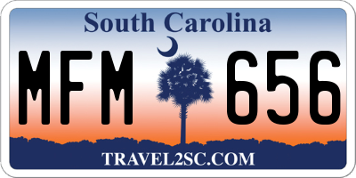 SC license plate MFM656