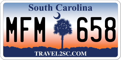 SC license plate MFM658
