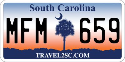 SC license plate MFM659