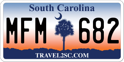 SC license plate MFM682