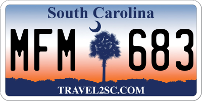 SC license plate MFM683